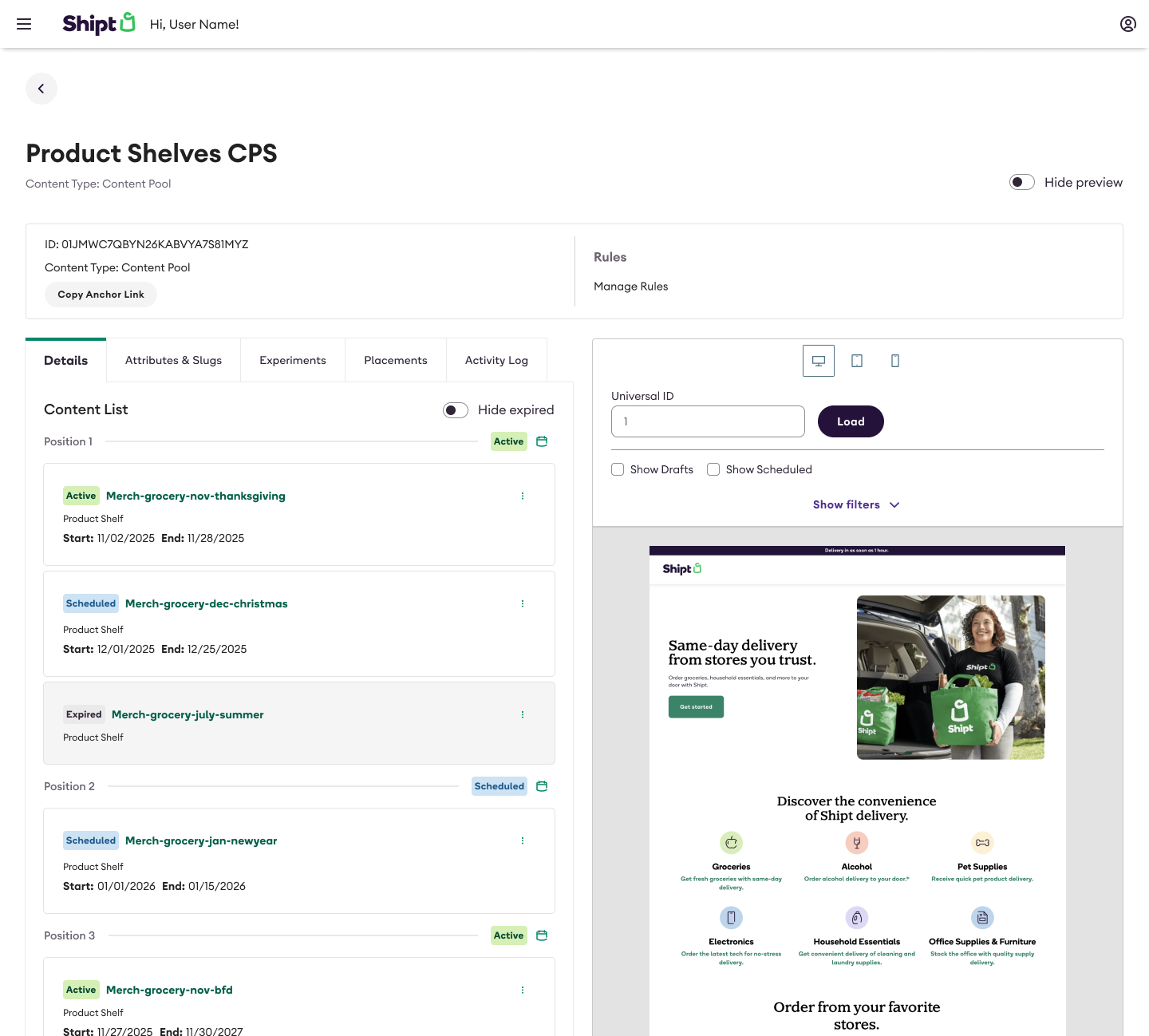 After — Schedule redesign